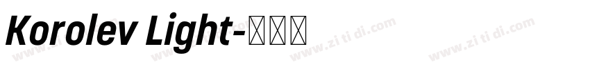 Korolev Light字体转换 Korolev Light字体转换